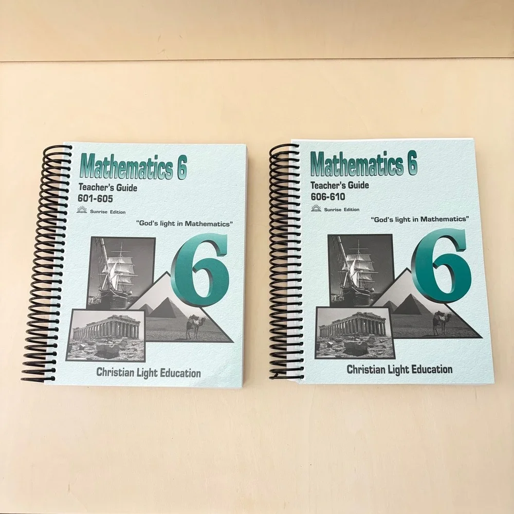 Christian Light Education Mathematics 6 Teachers Guide Set Homeschool